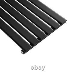 Vertical Radiator Black Single Flat Panel Tall Upright Rads 1600x408mm Bathroom