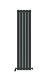 Vertical Radiator Column Designer Anthracite Single Flat Panel 1600 x 380