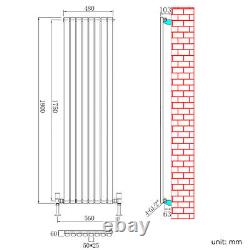 Vertical Radiator Double Single Oval Column Central Heating Tall Upright Rads