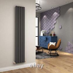 Vertical Radiator Flat Panel Central Heating Single Tall Rad Anthracite 1800x300
