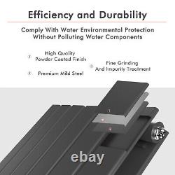 Vertical Radiator Flat Panel Central Heating Single Tall Rad Anthracite 1800x300