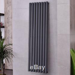 Vertical Radiator Flat Single 8 Panel Designer Column Central Heating Anthracite