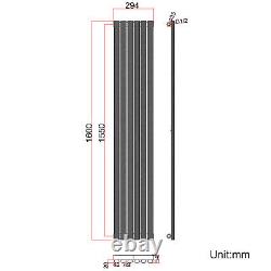 Vertical Radiator Oval Column Tall Upright Wall Central Heating Rads 1800 1600mm