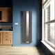 Vertical Radiator With Mirror 1800 x 500 Anthracite Single Oval Column Tall Rads