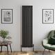 Vertical Single Flat Panel Designer Radiator 1800 x 452mm Black 6 Tubes