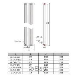 Vertical Traditional Column White Cast Iron Style Radiator Central Heating Rads