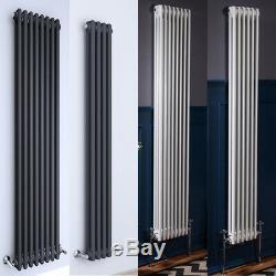 Vertical Traditional Radiator Column Central Heating Anthracite White Cast Iron