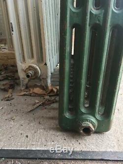 Vertical cast iron 4 column Victorian Central Heating Radiator (set of 3)