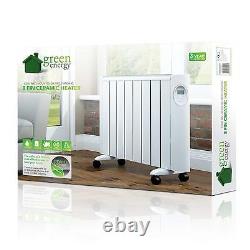 White 8 Eco Green Energy Efficient Ceramic Heater Radiator Digital Control 1500W