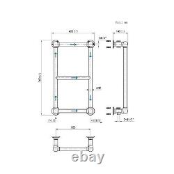 White Bathroom Victorian Heated Towel Rail Traditional Column Designer Radiator