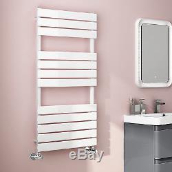 White Designer Radiator Flat Panel Heated Towel Rail Bathroom Central Heating