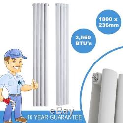 White Designer Radiator Tall Vertical Column Panel Radiators Central Heating