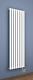 White Electric Radiator 1800mm x 480mm Single Panel Oval Tube Vertical