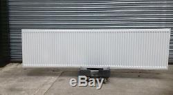 White Henrad Compact Central Heating Double Radiator 600 X 2200 K2 Btus 13001