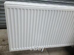 White Henrad Compact Central Heating Double Radiator 600 X 2200 K2 Btus 13001