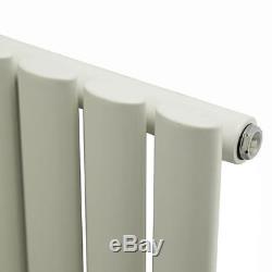 White Oval Column Vertical Designer Radiator 472mm x 1780mm Central Heating