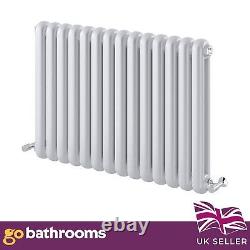 White Oval Panel Radiator Designer Horizontal Central Heating Rad 600x1100mm