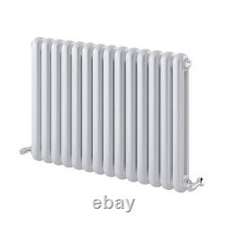 White Oval Panel Radiator Designer Horizontal Central Heating Rad 600x1100mm