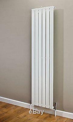 White Vertical Central Heating Flat Tube Designer Radiators Tall Upright Columns