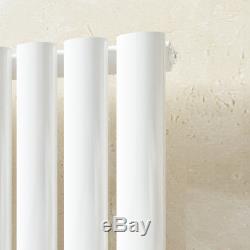 White Vertical Designer Radiator Oval Column Rad Single / Double Central Heating
