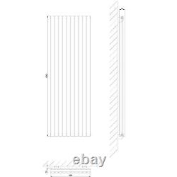 White Vertical Double Panel Radiator 1780mm x 590mm