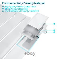 White Vertical Radiator 1800 x 452 Flat Panel Single Central Heating Tall Rads