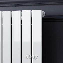 White Vertical Radiator Single 1800 x 452 Flat Panel Tall Rads Central Heating