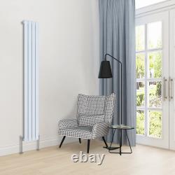 White Vertical Traditional Radiator Flat Panel Oval Column Central Heating Rads