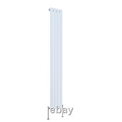 White Vertical Traditional Radiator Flat Panel Oval Column Central Heating Rads