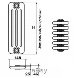 Windsor 4 Column Horizontal Central Heating Radiator 400mm x 808mm 17 Section