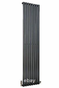 XIMAX Fortuna Designer Oval Radiator (H)1800 x (W)526mm Anthracite-COLLECTION